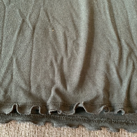 Vintage Y2K Black Tee Top T-shirt Embelished Heart - Picture 7 of 11